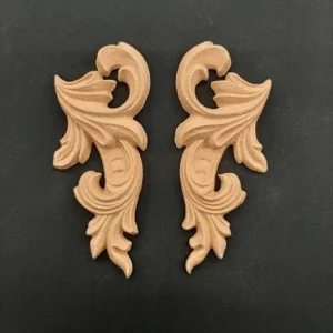 Ξυλόγλυπτο Διακοσμητικό Σετ 2 τεμ 14εκΧ5,5εκ.