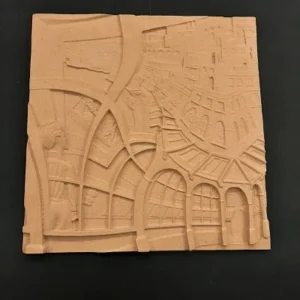 Ξυλόγλυπτο Διακοσμητικό Πλακάκι 26,6εκΧ26