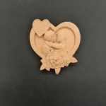 Ξυλόγλυπτη Διακοσμητική Καρδιά 9,5εκΧ9,5εκΧ1εκ