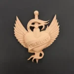 Ξυλόγλυπτη Διακοσμητική Καρδιά 15,5εκΧ13,6εκΧ1,3εκ