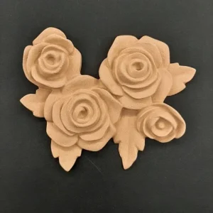 Ξυλόγλυπτο Διακοσμητικό Λουλούδι 15,5εκΧ14εκΧ1εκ