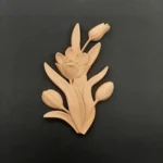 Ξυλόγλυπτο Διακοσμητικό Λουλούδι 19εκΧ12εκΧ0,7εκ