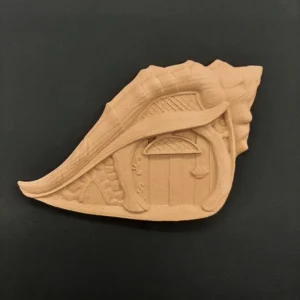 Ξυλόγλυπτο Διακοσμητικό Κοχύλι Σπιτάκι