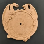 Ξυλόγλυπτο Διακοσμητικό Ρολόι Δράκοι