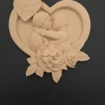 Ξυλόγλυπτο Διακοσμητικό Καρδιά
