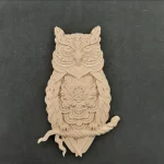 Ξυλόγλυπτο Διακοσμητικό Κουκουβάγια 13εκ.Χ7εκ.