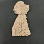 Ξυλόγλυπτο Διακοσμητικό Κοπέλα 14,5εκΧ6εκ.