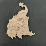 Ξυλόγλυπτο Διακοσμητικό Παγώνι 14εκΧ11εκ.