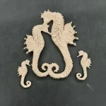 Ξυλόγλυπτο Διακοσμητικό Ιππόκαμποι Σετ 3 τεμ.12,5εκΧ9εκ.