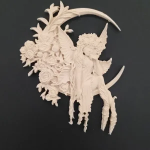 Ξυλόγλυπτο Διακοσμητικό Νεράιδα 11εκ.Χ9εκ.