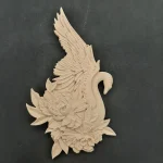 Ξυλόγλυπτο Διακοσμητικό Κύκνος 14εκ.Χ7.5εκ.