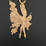 Ξυλόγλυπτο Διακοσμητικό  Μπαλαρίνα 14εκΧ8εκ.