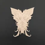 Ξυλόγλυπτο Διακοσμητικό Νεράιδα 13εκ.Χ10,5εκ.