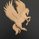 Ξυλόγλυπτο Διακοσμητικό Πήγασος 13,8εκ.Χ9εκ.