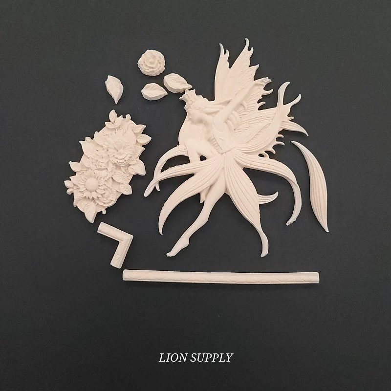 Ξυλόγλυπτο Διακοσμητικό Νεράιδα Σετ 9 Τεμαχίων