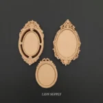 Ξυλόγλυπτο Διακοσμητικό Κορνίζα Σετ 3 Τεμάχια