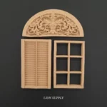 Ξυλόγλυπτο Διακοσμητικό Παράθυρο Σετ 3 Τεμαχίων