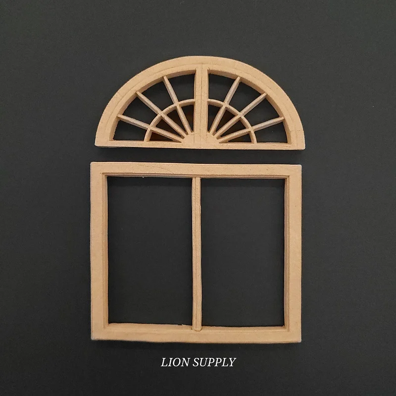 Ξυλόγλυπτο Διακοσμητικό Παράθυρο Σετ 2 Τεμαχίων