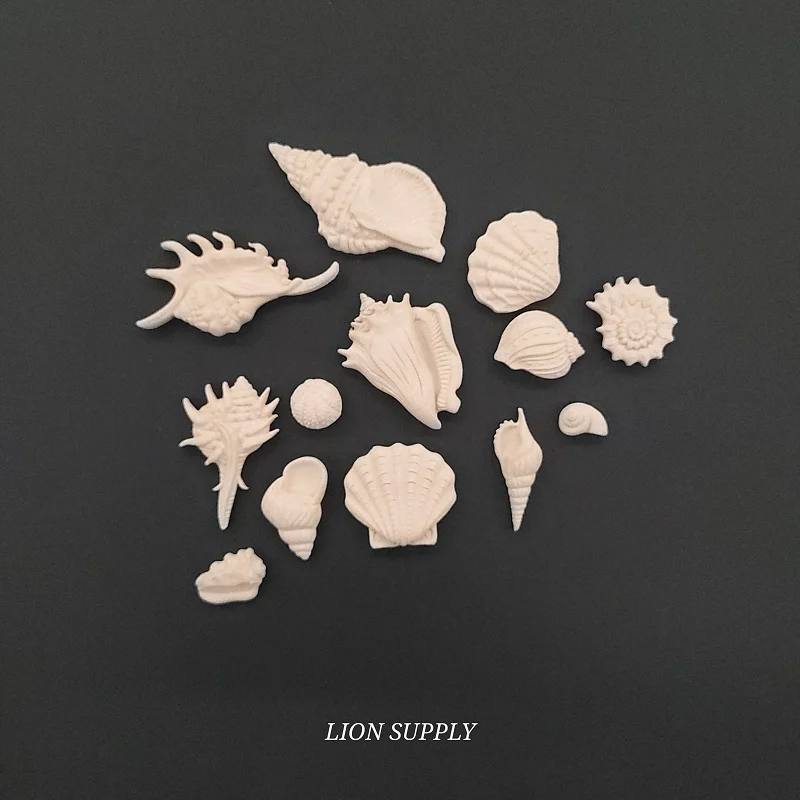 Ξυλόγλυπτο Διακοσμητικό Κοχύλια Σετ  13 Τεμαχίων