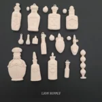 Ξυλόγλυπτο Διακοσμητικό Μπουκαλάκια Σετ 15 Τεμαχίων