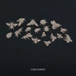 Ξυλόγλυπτο Διακοσμητικό  Έντομα Σετ 18 Τεμαχίων