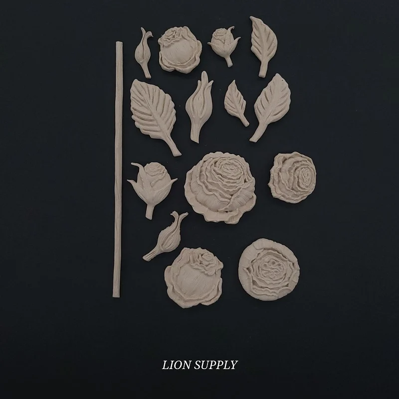 Ξυλόγλυπτο Διακοσμητικό Σετ 15 Τεμαχίων