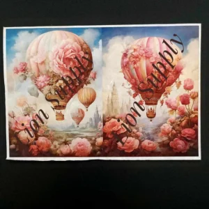 Ρυζόχαρτο "Balloons and Blooms" 2