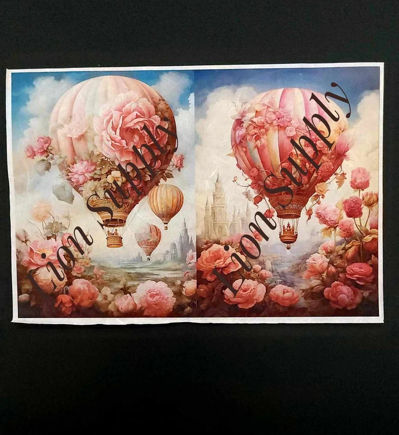 Ρυζόχαρτο "Balloons and Blooms" 2