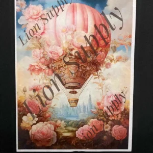 Ρυζόχαρτο "Balloons and Blooms" 3