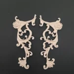 Ξυλόγλυπτο Διακοσμητικό  Σετ 2 Τεμαχίων 19εκ.Χ7,5εκ.