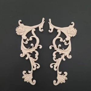 Ξυλόγλυπτο Διακοσμητικό  Σετ 2 Τεμαχίων 19εκ.Χ7,5εκ.