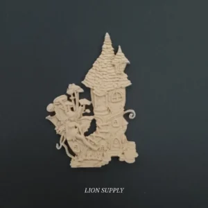 Ξυλόγλυπτο Διακοσμητικό Νεράιδα Σπίτι 12εκ.Χ8εκ.