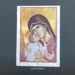 Ριζόχαρτο με αγιογραφία της Παναγίας 29.7 x 21cm