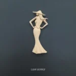 Ξυλόγλυπτο Διακοσμητικό Κοπέλα 13,8εκ.Χ6εκ.