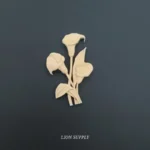 Ξυλόγλυπτο Διακοσμητικό Μπουκέτο Κρίνοι 9,5εκ.Χ6εκ.