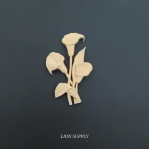 Ξυλόγλυπτο Διακοσμητικό Μπουκέτο Κρίνοι 9,5εκ.Χ6εκ.