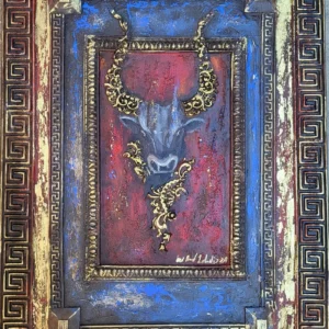 Μινώταυρος με ξυλόγλυπτα στοιχεία DART ELASTIC WOOD by Chris Leloudis