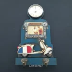 Κρεμάστρα -Ρολόι Ξύλινο  12,5εκΧ19,5εκ.