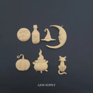 Ξυλόγλυπτο Διακοσμητικό Σετ 7 τεμ. Halloween