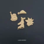 Ξυλόγλυπτο Διακοσμητικό Χριστουγεννιάτικο Σετ 4 τεμ.