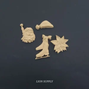 Ξυλόγλυπτο Διακοσμητικό Χριστουγεννιάτικο Σετ 4 τεμ.