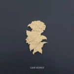 Ξυλόγλυπτο Διακοσμητικό Λουλούδι 10εκΧ7εκ.