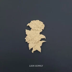 Ξυλόγλυπτο Διακοσμητικό Λουλούδι 10εκΧ7εκ.