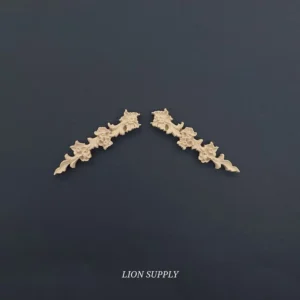 Ξυλόγλυπτο Διακοσμητικό Λουλούδι Σετ 2 τεμ. 9,5εκΧ2εκ.