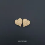 Ξυλόγλυπτο Διακοσμητικό Σετ 2 τεμ. Καρδιές 3εκ.Χ3εκ.