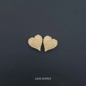 Ξυλόγλυπτο Διακοσμητικό Σετ 2 τεμ. Καρδιές 3εκ.Χ3εκ.