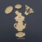 Ξυλόγλυπτο Διακοσμητικό Σετ  5 τεμ . Alice and the Wonderland