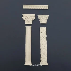 Ξυλόγλυπτο  Διακοσμητικό Σετ  5 τεμ 15εκ.Χ3εκ.