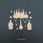 Ξυλόγλυπτο Διακοσμητικό Σετ 14τεμ. Μπουκάλια