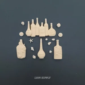 Ξυλόγλυπτο Διακοσμητικό Σετ 14τεμ. Μπουκάλια